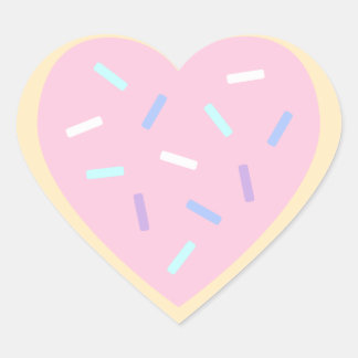 Hartvormige Sugar Cookie Stickers