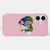 Hartvormige trouwfoto roze Case-Mate iPhone case (Achterkant (horizontaal))