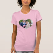 Hartvormige trouwfoto t-shirt (Voorkant)