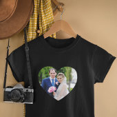 Hartvormige trouwfoto t-shirt