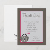 Hartvormige Trouwkaart Bedankkaart Kaart (Voorkant / Achterkant)