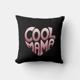Hartvormige typografie: COOL MAMA Kussen