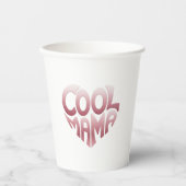 Hartvormige typografie: COOL MAMA Papieren Bekers (Voorkant)