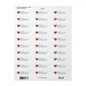 Hartvormige Union Jack Vlag Etiket (Full Sheet)