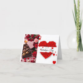 Hartvormige valentijnsdag aangepaste tekst. feestdagen kaart