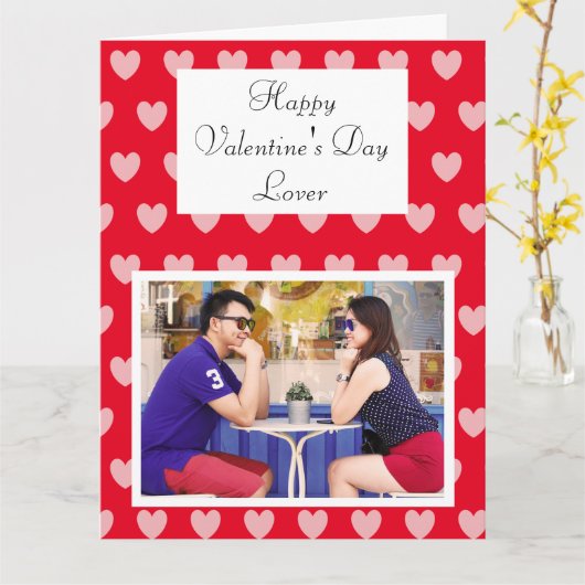 Hartvormige Valentijnsdagfoto's op jumboformaat Kaart (Gele Bloem)