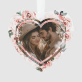 Hartvormige Valentijnse bloemen Ornament (voorkant)