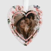 Hartvormige Valentijnse bloemen Ornament (voorkant)