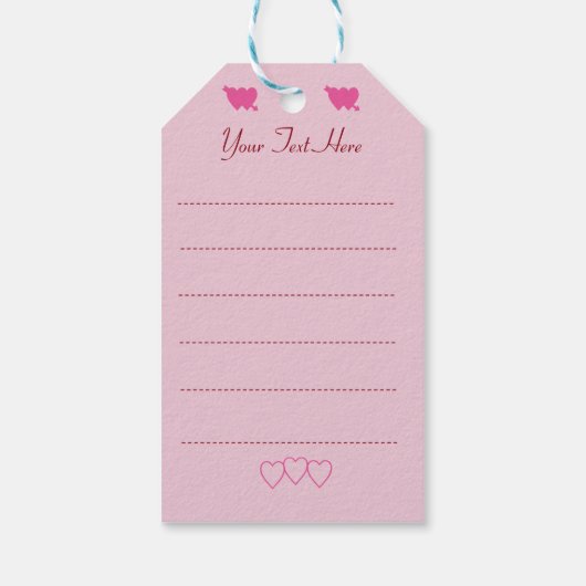 hartvormige vlam rode kaars cadeaulabel (Achterkant)