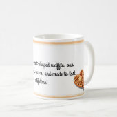 Hartvormige wafels met oprechte woorden Mok (Voorkant rechts)