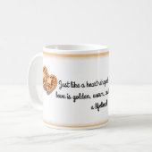 Hartvormige wafels met oprechte woorden Mok (Voorkant links)