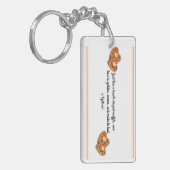 Hartvormige wafels met oprechte woorden sleutelhanger (Voorkant Links)