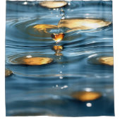 "Hartvormige waterdruppelsplash" Douchegordijn (Voorkant)