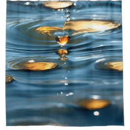 "Hartvormige waterdruppelsplash" Douchegordijn