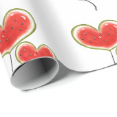 Hartvormige watermeloenballonnen cadeaupapier (Rol Hoek)