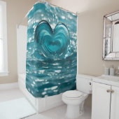 "Hartvormige waterplons" Douchegordijn (In situ)