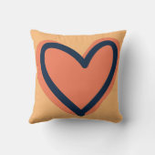 Hartvormige waterverf kussen (Achterkant)