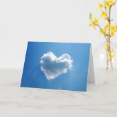 Hartvormige wolk in de lucht kaart (Gele Bloem)