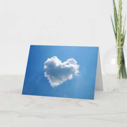 Hartvormige wolk in de lucht kaart (Voorkant)