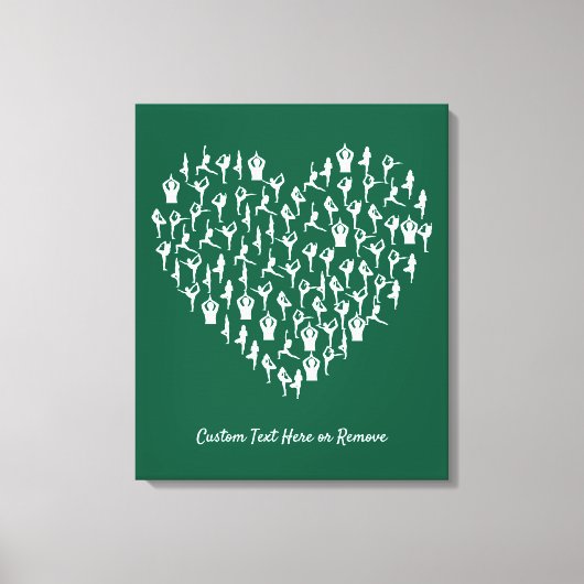 Hartvormige Yoga Pose Mindfulness, Balans & Zen Canvas Afdruk (Voorkant)