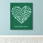 Hartvormige Yoga Pose Mindfulness, Balans & Zen Canvas Afdruk (Insitu (Houten vloer))