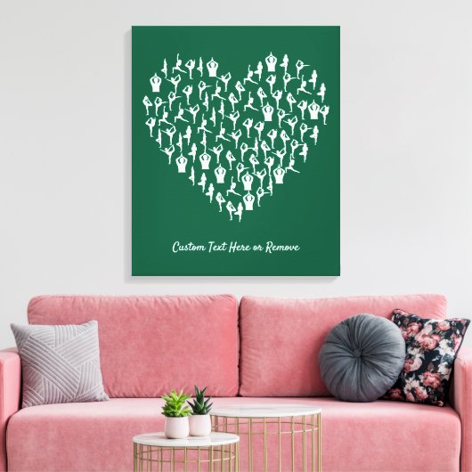 Hartvormige Yoga Pose Mindfulness, Balans & Zen Canvas Afdruk (Insitu (Woonkamer))