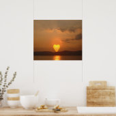 Hartvormige Zon Afdruk Poster (Keuken)