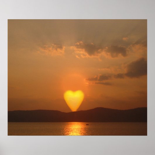 Hartvormige Zon Afdruk Poster (Voorkant)