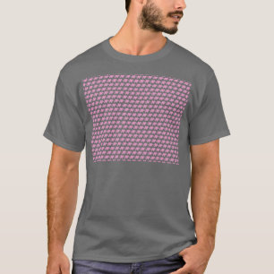 Hartvormpatroon roze kleur kleine objectscheur t-shirt