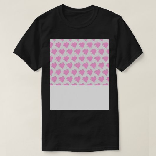 Hartvormpatroon roze t-shirt (Design voorkant)