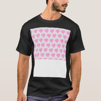 Hartvormpatroon roze t-shirt