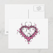 hartvormsterren tattoo ontwerp briefkaart (Voorkant / Achterkant)