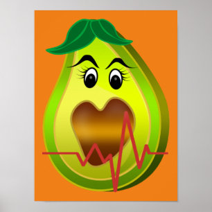 hartvriendelijk avocado eten poster