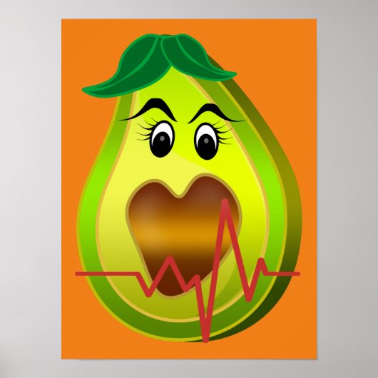 hartvriendelijk avocado eten poster (Voorkant)