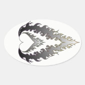 Hartvuur Stickers : Zilver (Voorkant)