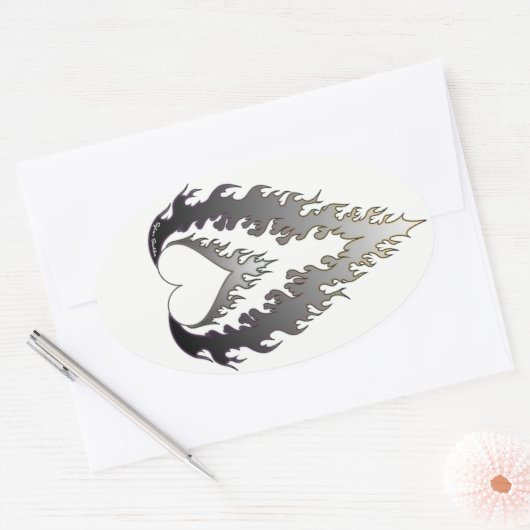 Hartvuur Stickers : Zilver (Envelop)