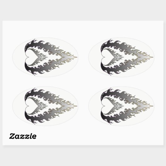 Hartvuur Stickers : Zilver (Vel)