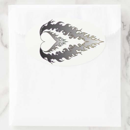 Hartvuur Stickers : Zilver (Tas)