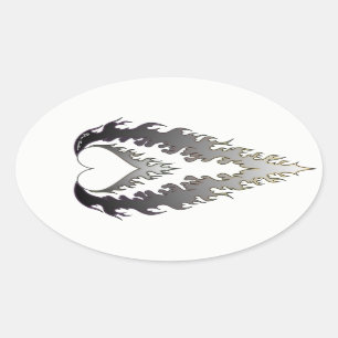 Hartvuur Stickers : Zilver