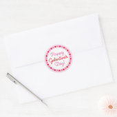 Hartwand Happy Galentine's Day Round Sticker (Envelop)
