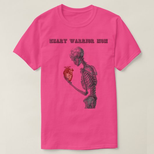 Hartwarrior ma Skeleton Human Heart Disease Gra T-shirt (Design voorkant)