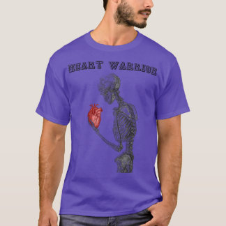 Hartwarrior skeleton Humaan Hartziekte Grafisch T-shirt