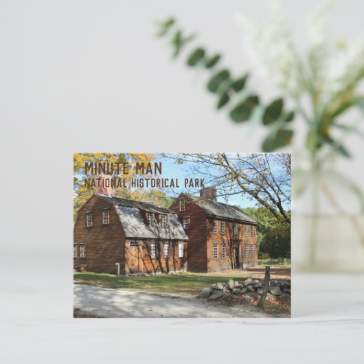Hartwell Tavern, Minute Man National Hist. Park Briefkaart (Staand voorkant)