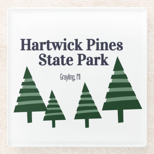 Hartwick Pines Glass Onderzetter (Voorkant)