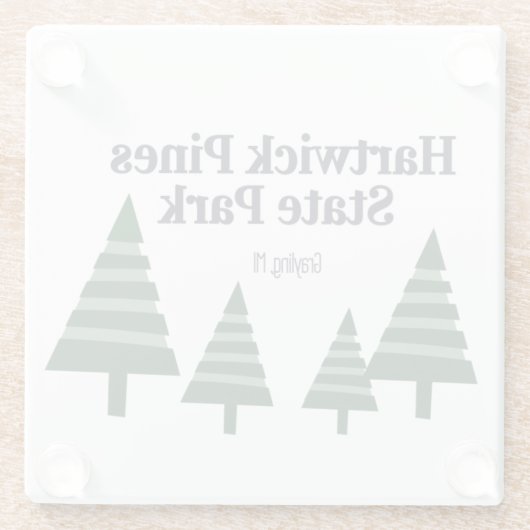 Hartwick Pines Glass Onderzetter (Achterkant)