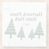 Hartwick Pines Glass Onderzetter Glazen Onderzetter (Achterkant)