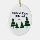 Hartwick Pines State Park kerstboomversiering Keramisch Ornament (Rechts)
