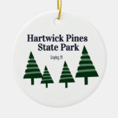 Hartwick Pines State Park kerstboomversiering Keramisch Ornament (Voorkant)