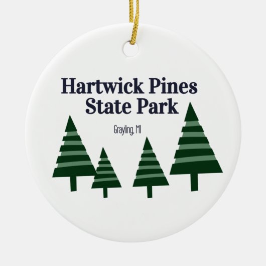 Hartwick Pines State Park kerstboomversiering Keramisch Ornament (Voorkant)