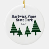 Hartwick Pines State Park kerstboomversiering Keramisch Ornament (Achterkant)